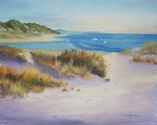 How to Paint Sand Dunes on The Beach in Oil