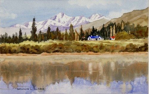 How to Paint Reflections - Lake Hayes in Watercolour