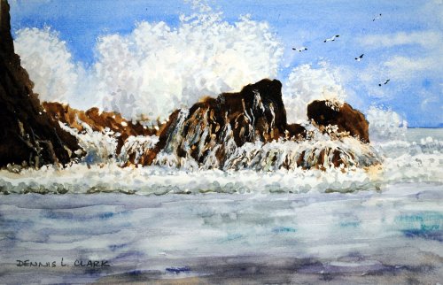 How to Paint Crashing Waves in Watercolour