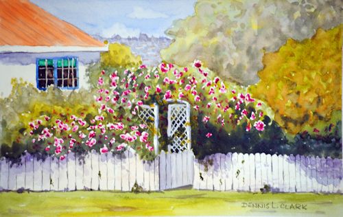 How to Paint a Rose Archway in Watercolour