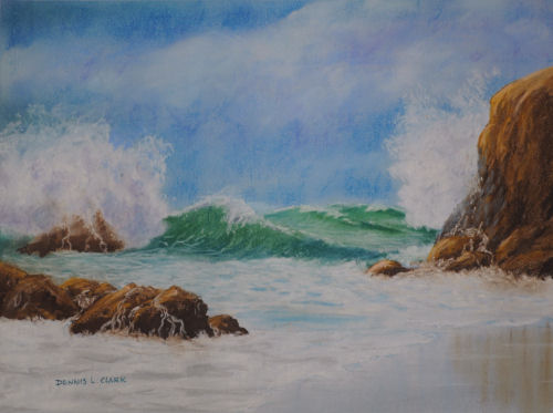 How to Draw Wild Waves in Pastel