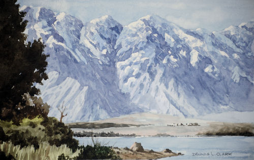 How to Paint Snow on Mountain in Watercolour