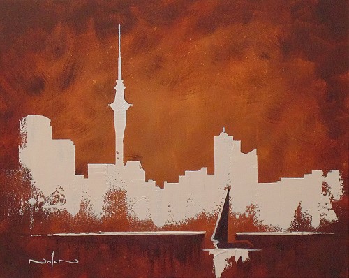 How to Paint Abstract Skyline in Oil