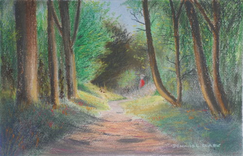 How to Draw Woodland Path in Pastel