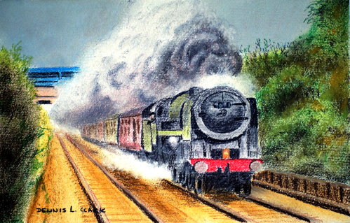 How to Draw a Steam Train in Soft Pastel