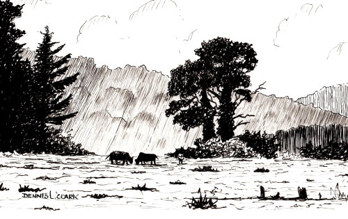 How to Draw a Meadow Scene in Pen and Ink