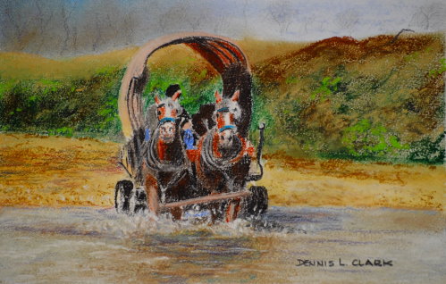 How to Draw a Covered Wagon in Pastel