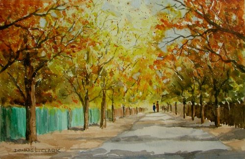 How to Paint Autumn / Fall Trees in Watercolour