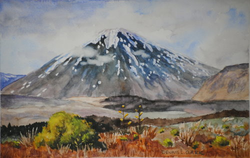 How to Paint Mount Ngauruhoe in Watercolour