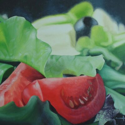 How to Paint a Bowl of Salad in Oil