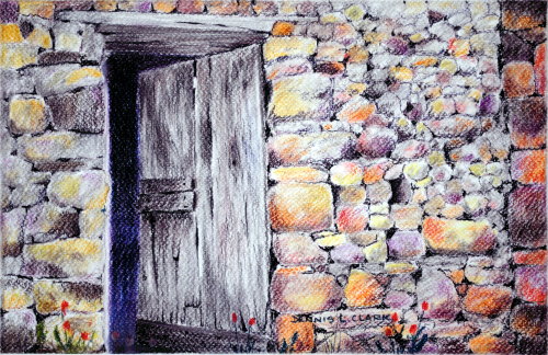 How to Draw an Old Doorway in Soft Pastel