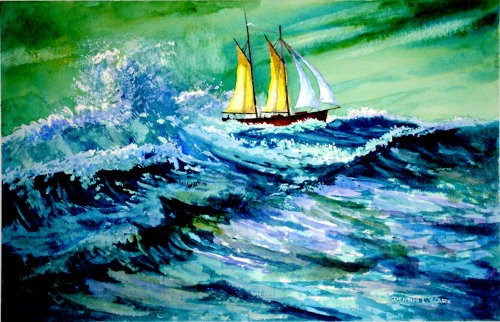 How to Paint Riding the Storm in Watercolour