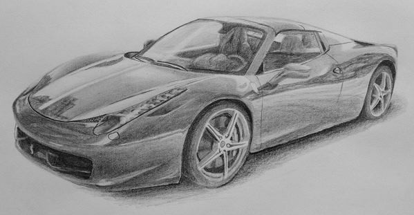 How to Draw a Car in Pencil