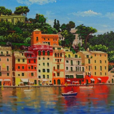 How to Paint Portofino Harbour in Oil