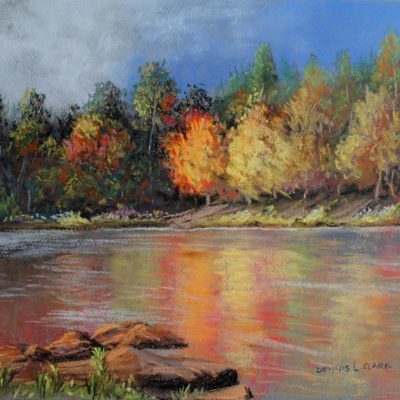 How to Draw Autumn Reflections in Water in Pastel
