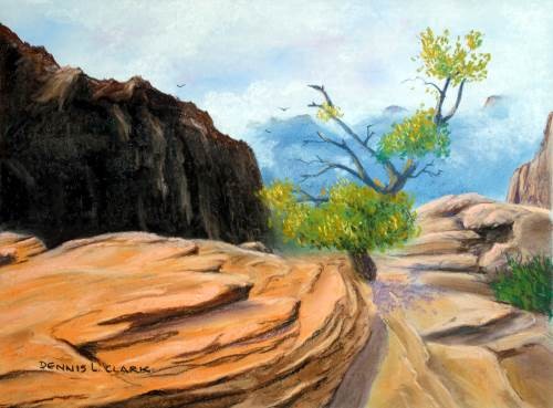 How to Draw Rock Formations in Pastel