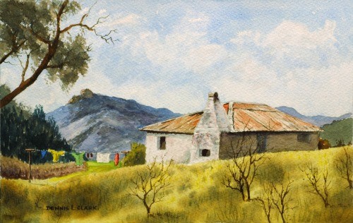 How to Paint a Cottage in the Valley in Watercolor