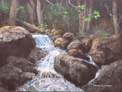 How to Add Water - Small Rapids in Pastel