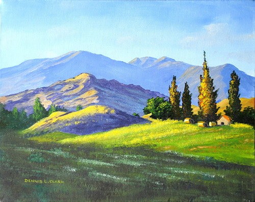 How to Paint Early Morning in the Mountains in Acrylic