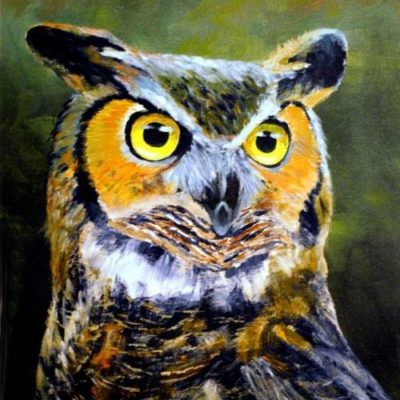 How to Paint a Great Horned Owl in Acrylics