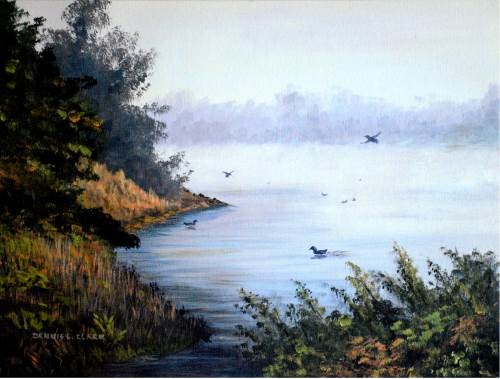 How to Paint a Misty Lake in Acrylic