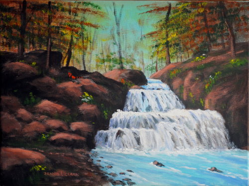 How to Paint Rapids in a Stream in Acrylic