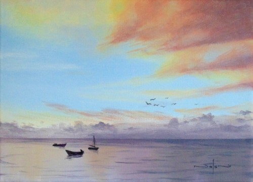 How to Paint a Sunset in Acrylic