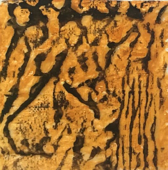texture gel highlighted with raw umber