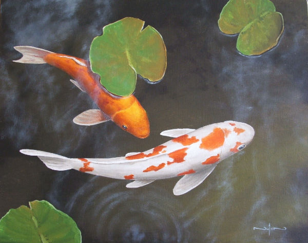 21-painting-interesting-shadows-nolan-clark-koi-painting-showing-reflected-light nolan clark koi painting showing reflected light on fins
