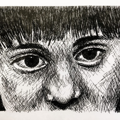 Quick Sketch Cross Hatched Face