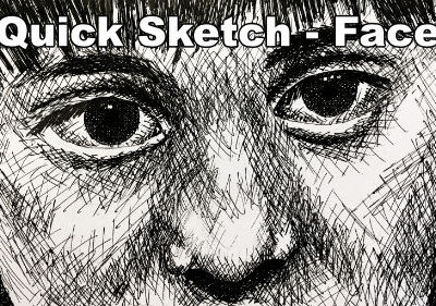 Quick Sketch Cross Hatched Face