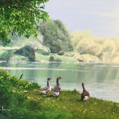 How to Paint Geese at a Lake in Acrylic