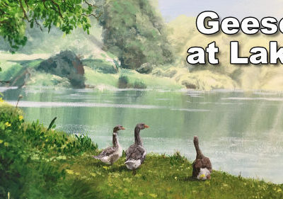 How to Paint Geese at a Lake in Acrylic