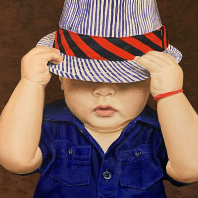 How to Paint a Toddler with Hat