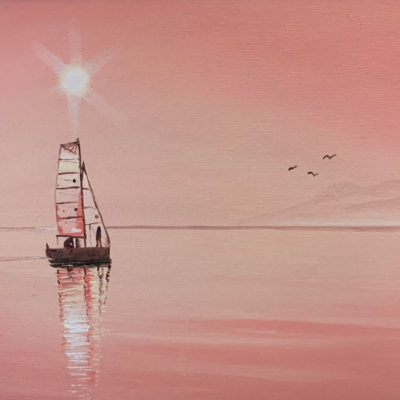 How to Paint a Boat at Sunset