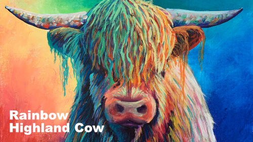 how-to-paint-a-rainbow-highland-cow