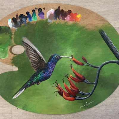 Paint a Hummingbird on a Palette