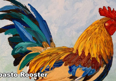 Impasto Rooster in Oil