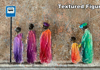 Textured Abstract Figure Painting