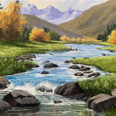 Paint an Autumn River Landscape in Acrylic