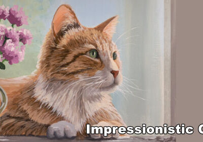 Impressionist Cat in Acrylic