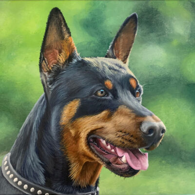 How to Paint a Doberman