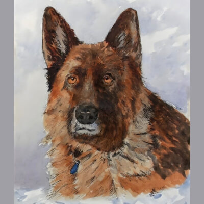 Line & Wash German Shepherd